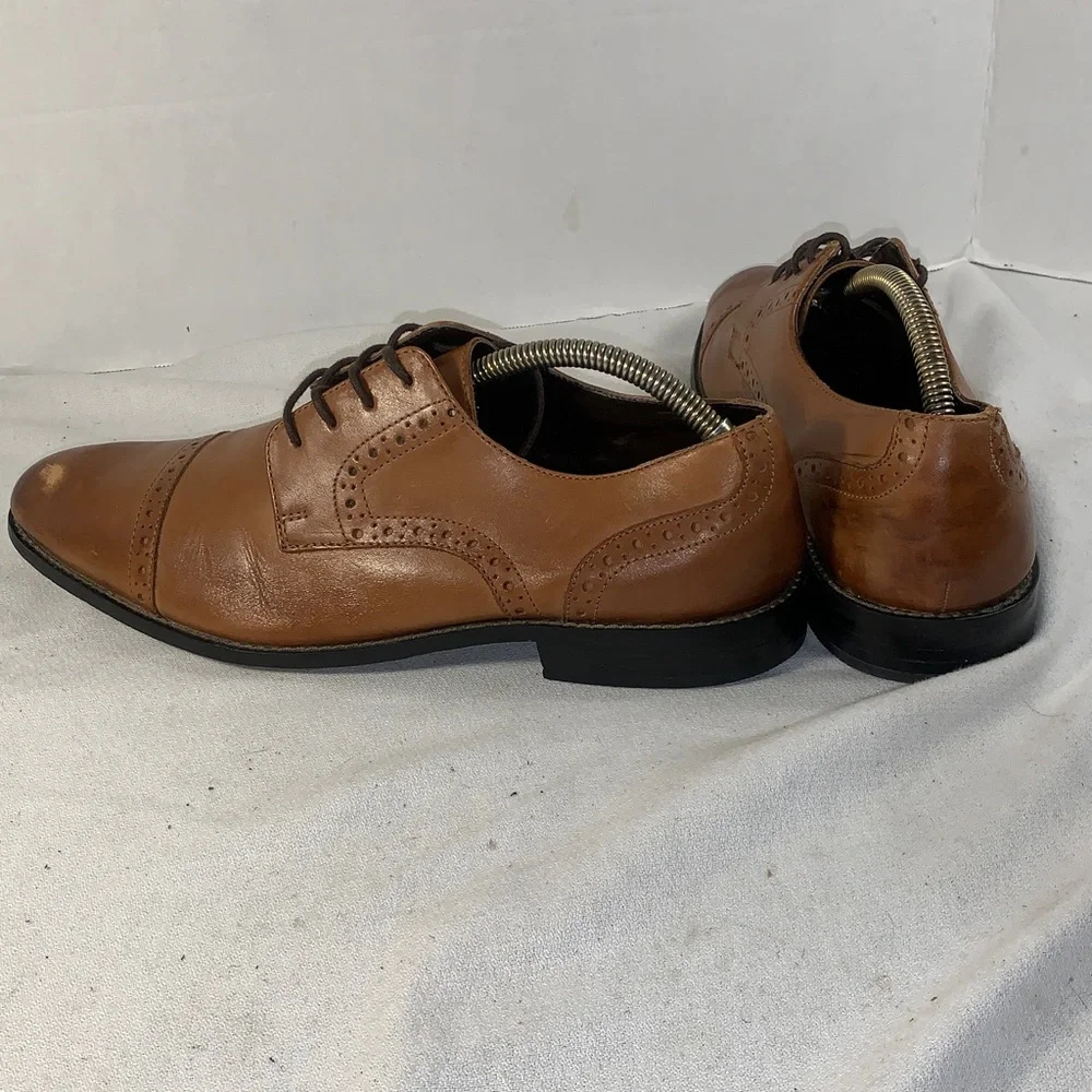 Stacy Adams Men's Brown Leather Prescott Oxford Dress Shoes